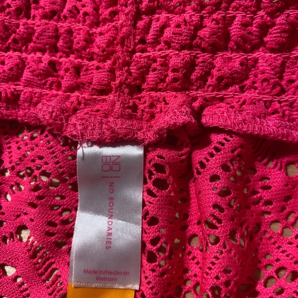 NOBO Pink Lace Swim Shorts Cover Up Medium (7-9) (AK) - Picture 9 of 15